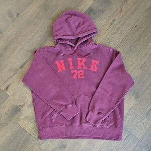 NIKE HEAVYWEIGHT HOODIE WINE RED LARGE UNISEX